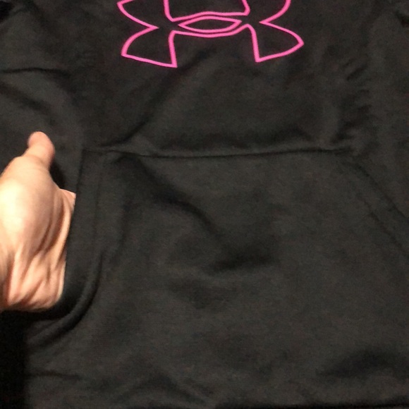 Girls Under Armor Fleece Big Logo Hoodie - Picture 3 of 10